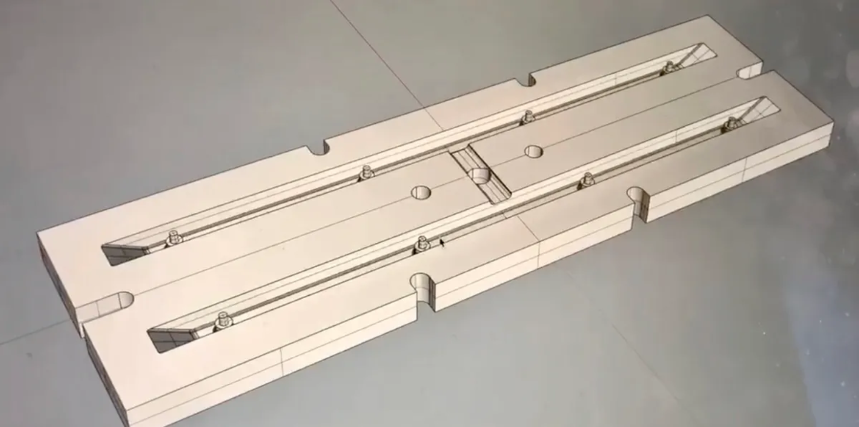 z 3D Model of Mold for Making Recycled Rails